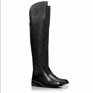 Tory Burch Black Over the Knee Boots